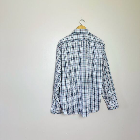 CLEARANCE! Men’s Cream Lands’ End L/S Button Down Shirt Size 17-17.5 EUC - Picture 2 of 5